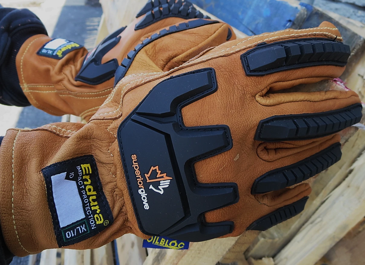 Superior Glove Endura impact protection gloves in use